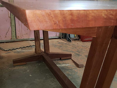 Custom Mahogany Dining Table & Bench Set